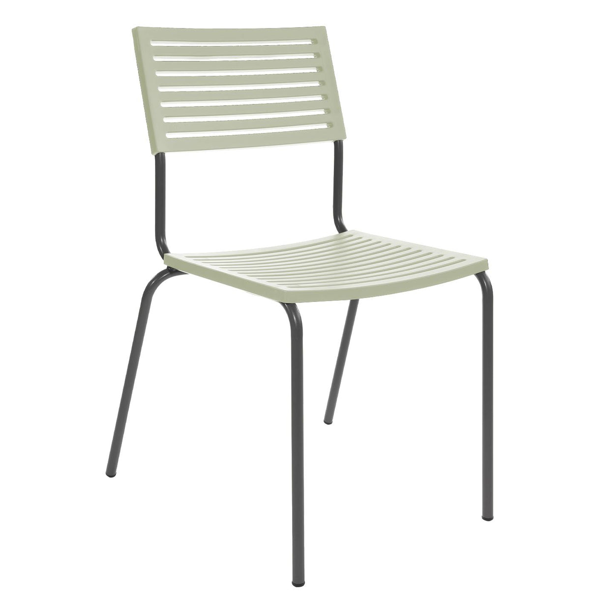 Schaffner Lamello Chaise empilable Anthracite 77 Vert Pastel 64