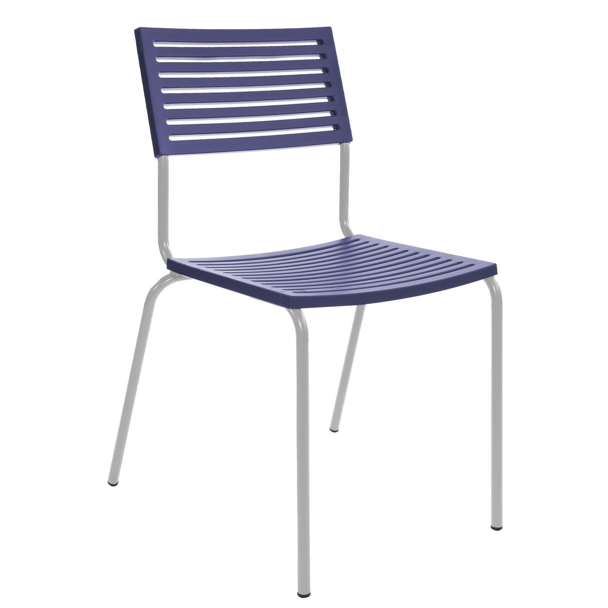 Schaffner Lamello Chaise empilable Blanc 90 Bleu 53