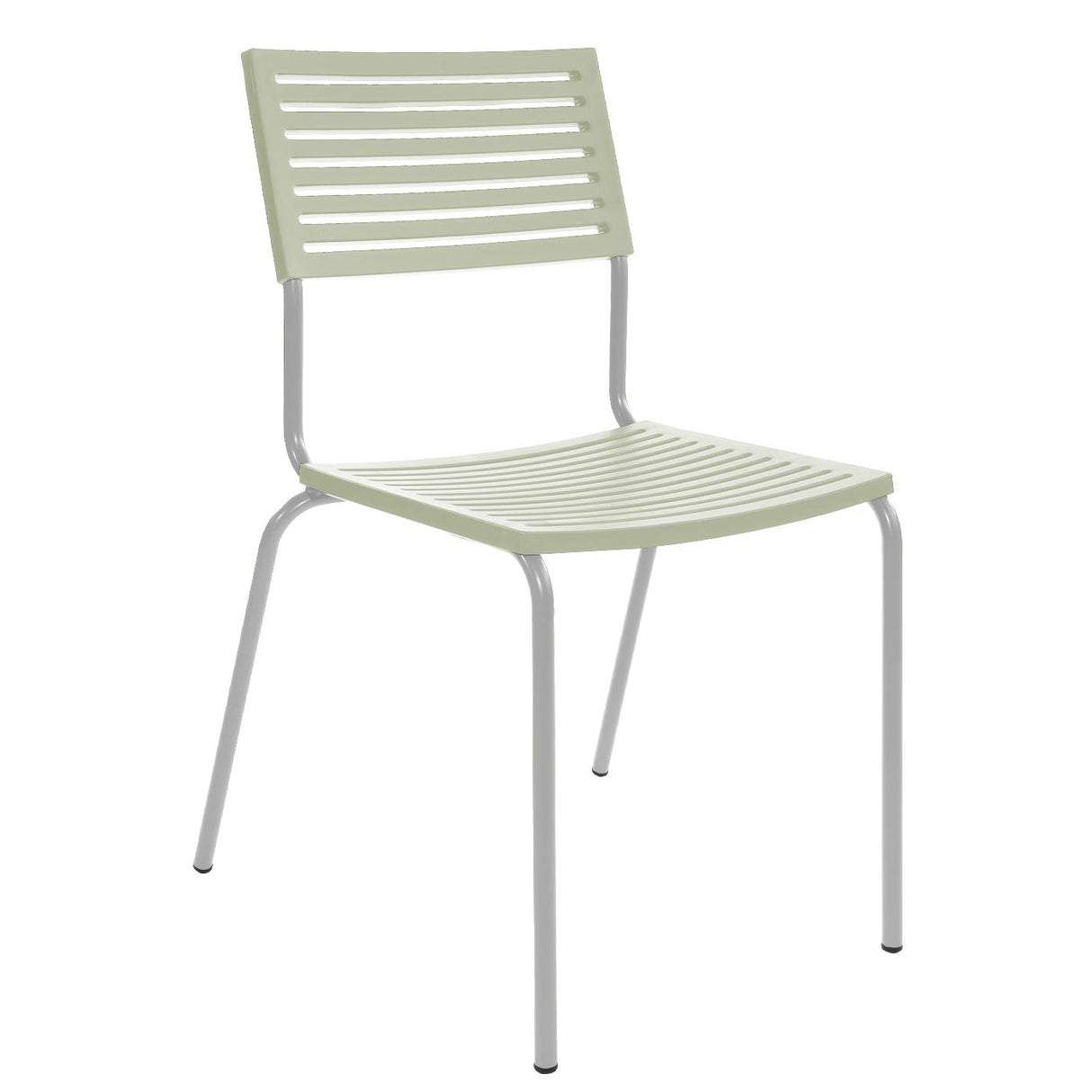 Schaffner Lamello Chaise empilable Blanc 90 Vert Pastel 64
