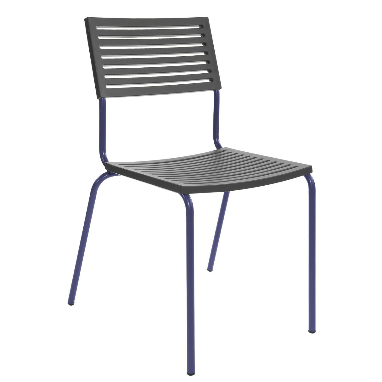 Schaffner Lamello Chaise empilable Bleu 53 Anthracite 77