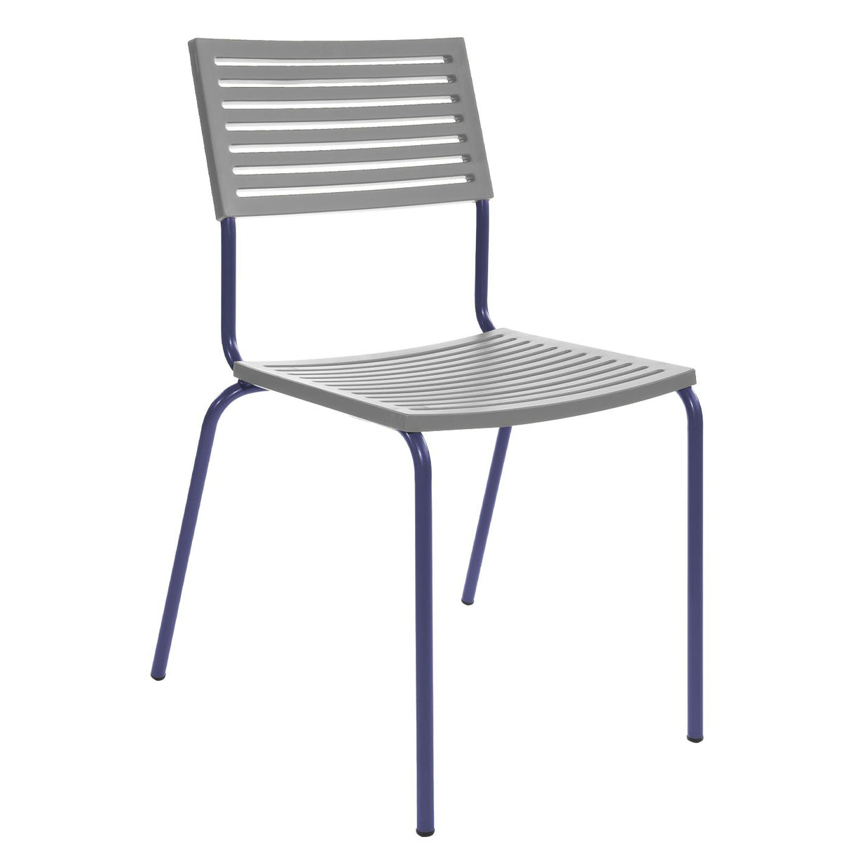 Schaffner Lamello Chaise empilable Bleu 53 Gris Argent 78