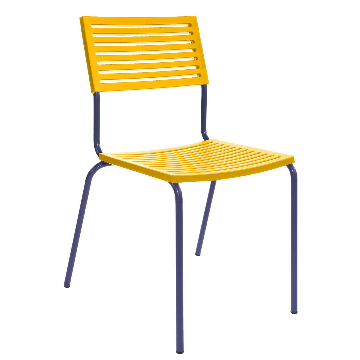 Schaffner Lamello Chaise empilable Bleu 53 Jaune 11