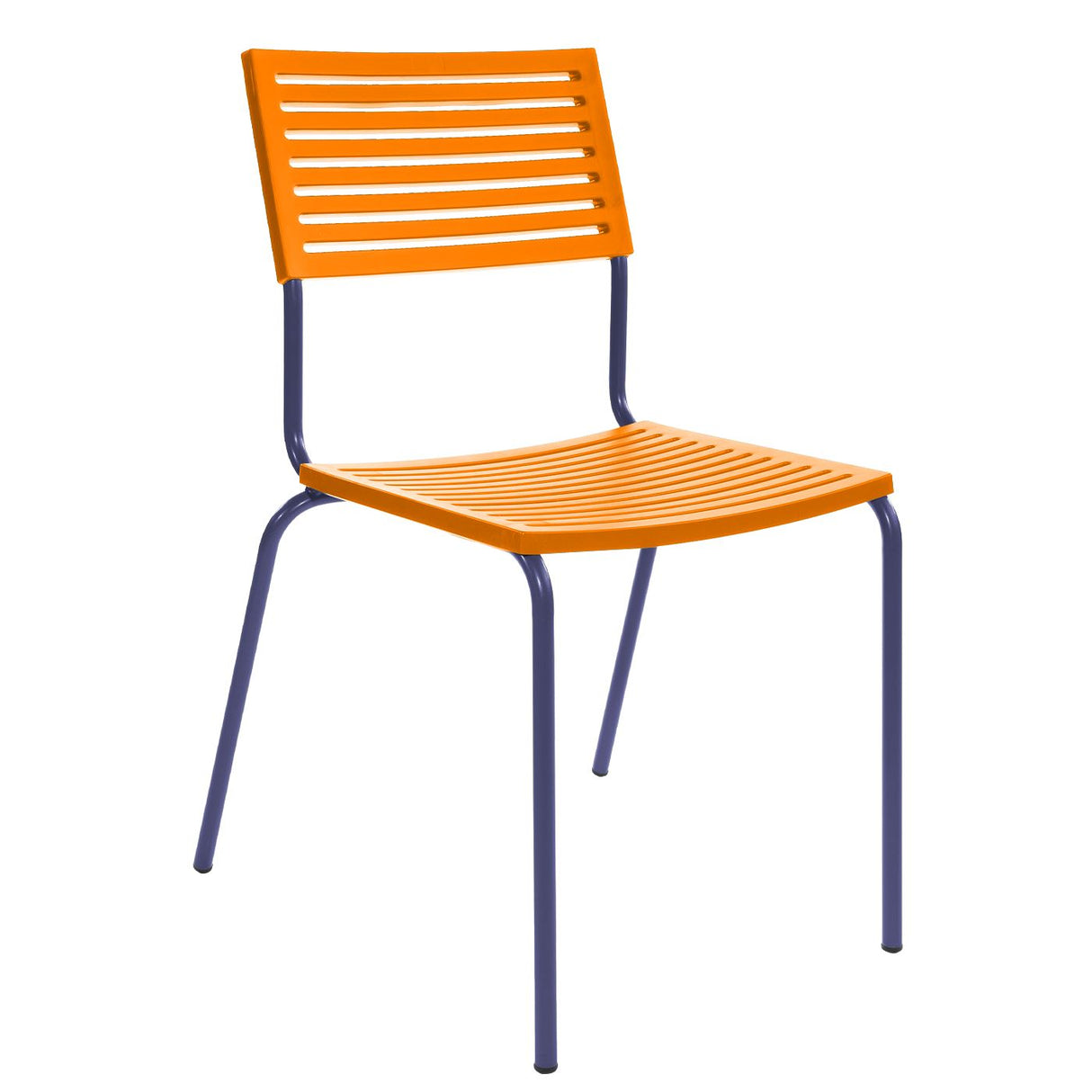 Schaffner Lamello Chaise empilable Bleu 53 Orange 13