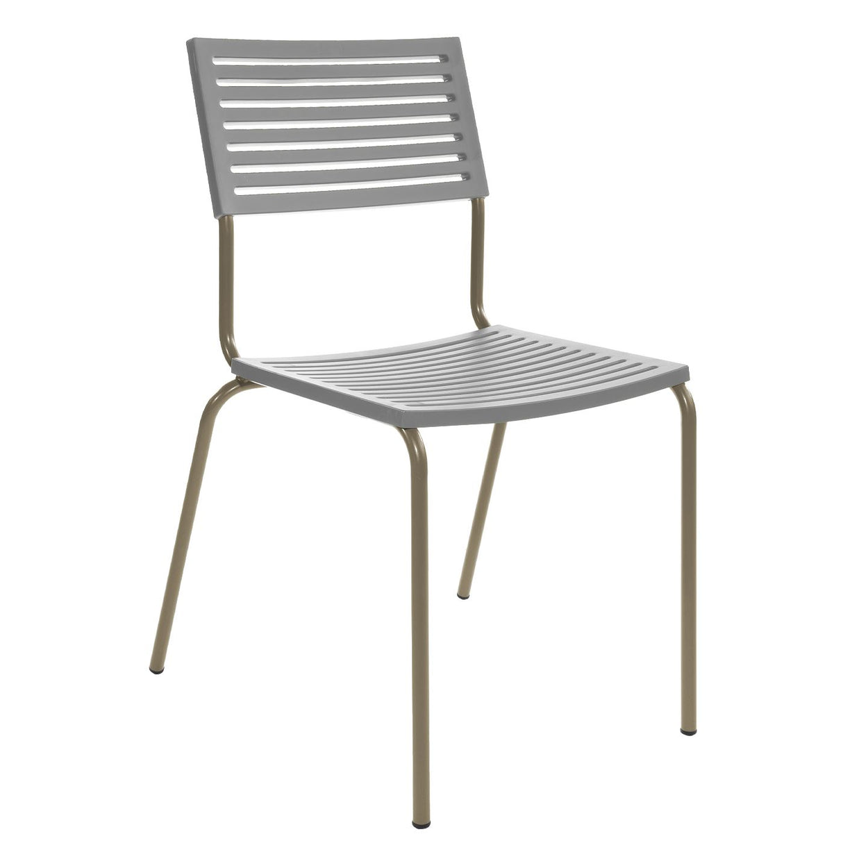 Schaffner Lamello Chaise empilable Champagne 85 Gris Argent 78