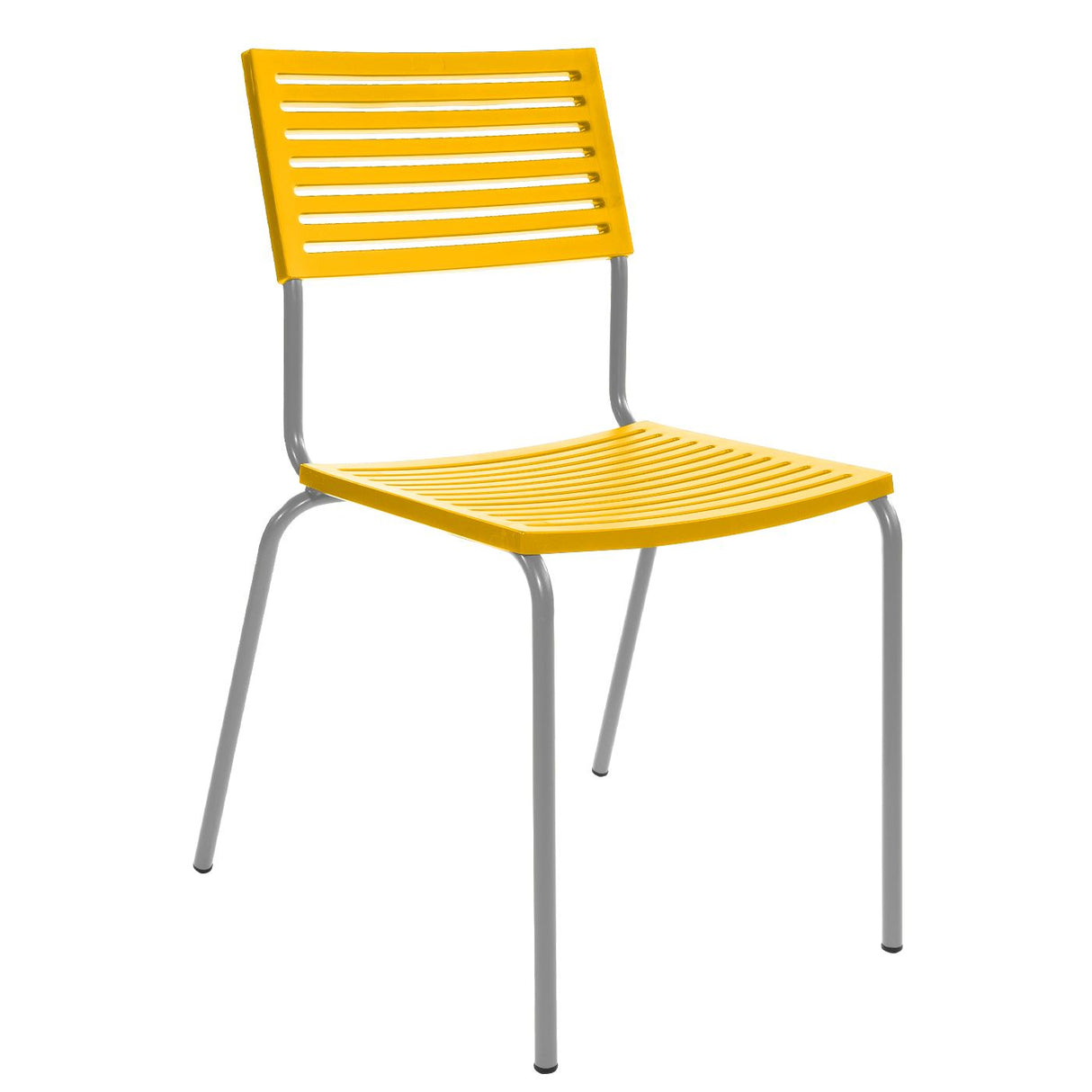 Schaffner Lamello Chaise empilable Gris Argent 78 Jaune 11