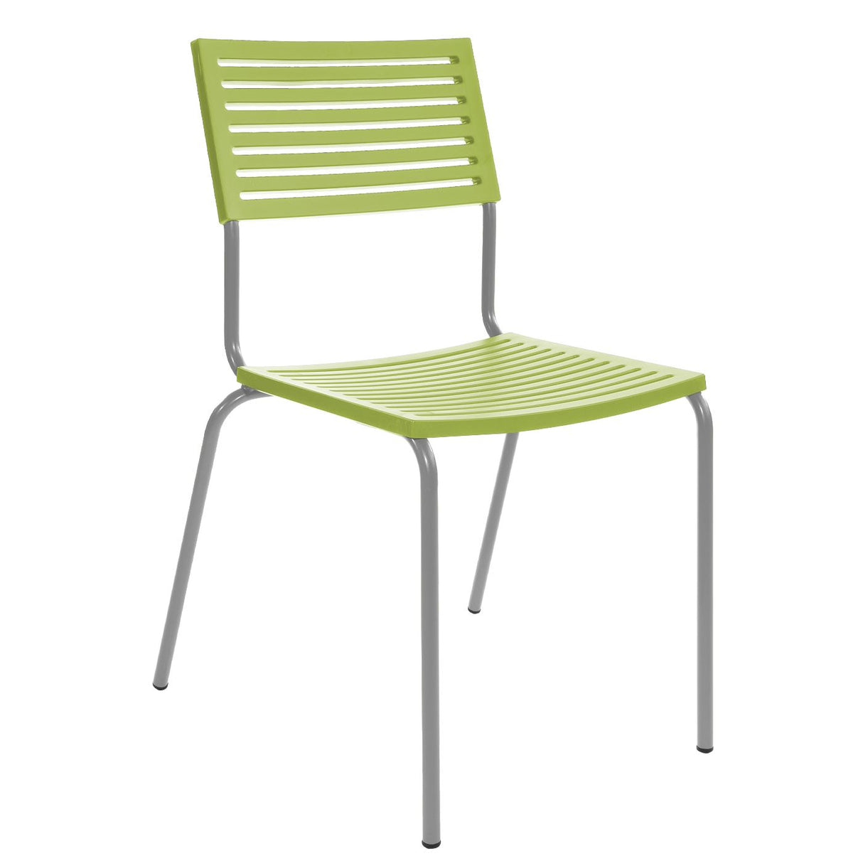 Schaffner Lamello Chaise empilable Gris Argent 78 Vert Clair 63