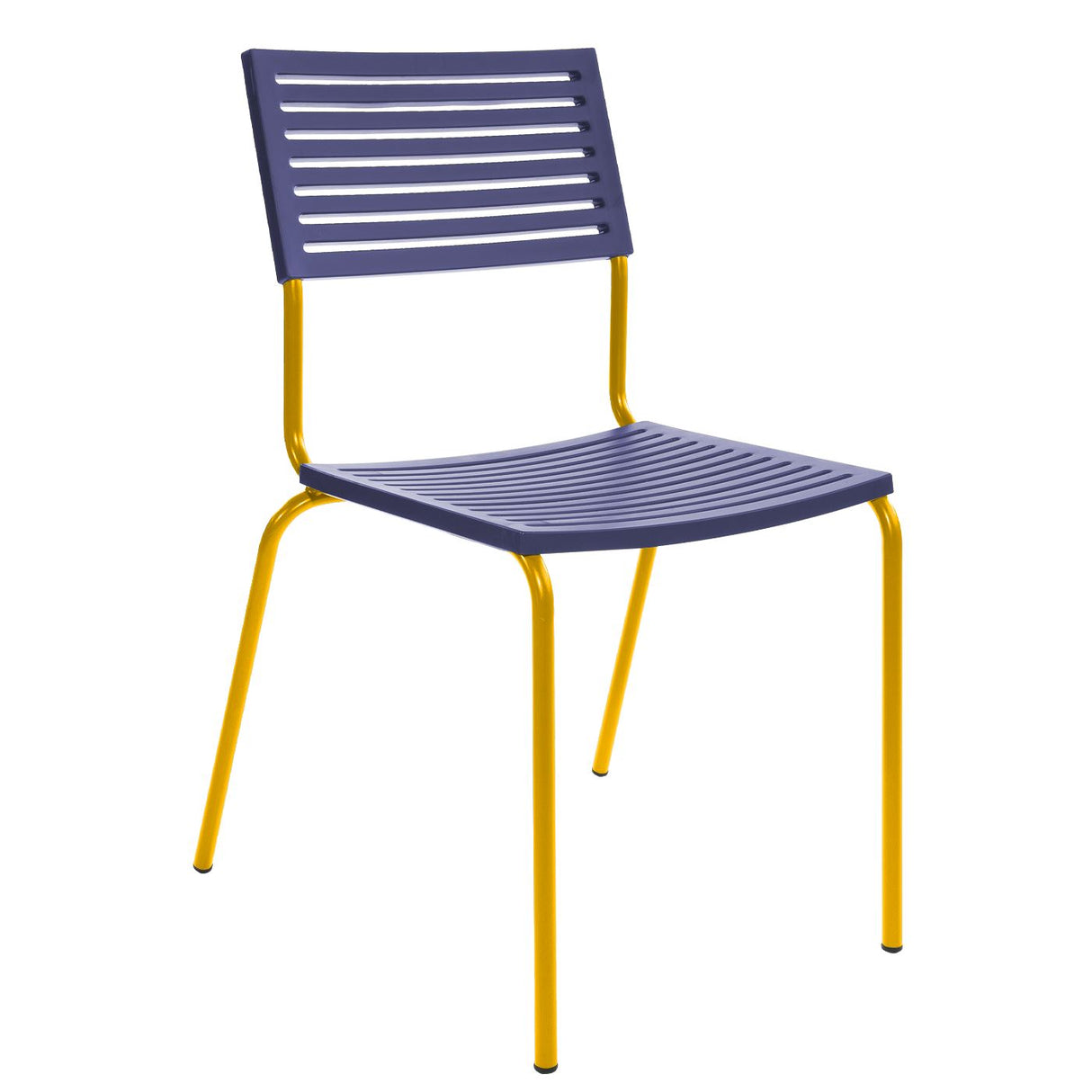 Schaffner Lamello Chaise empilable Jaune 11 Bleu 53