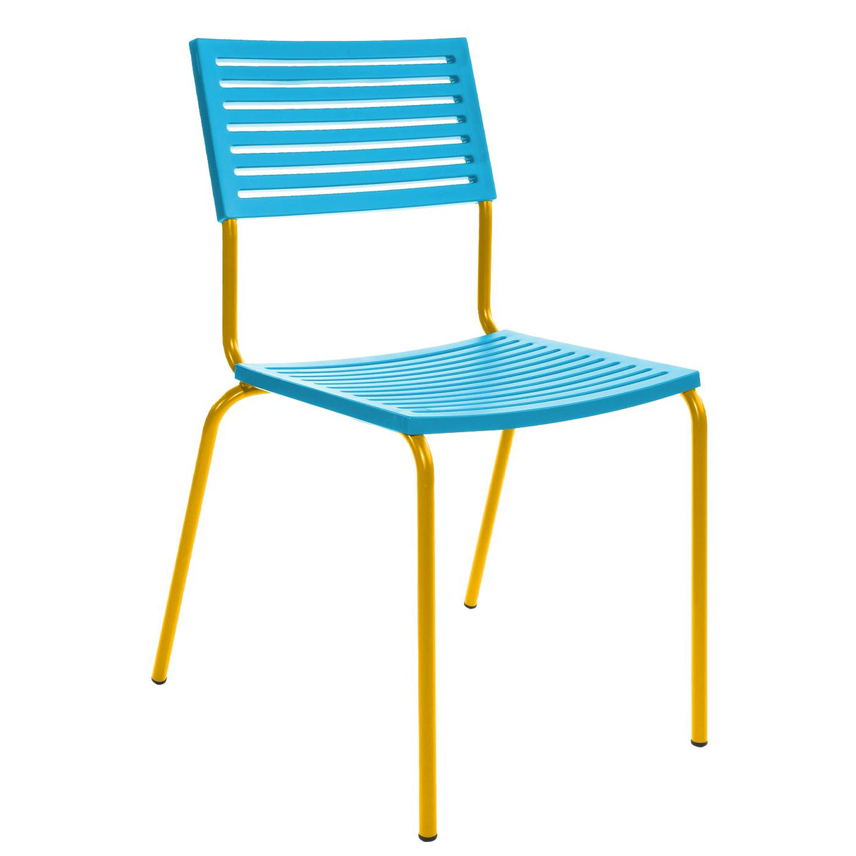 Schaffner Lamello Chaise empilable Jaune 11 Turquoise 58