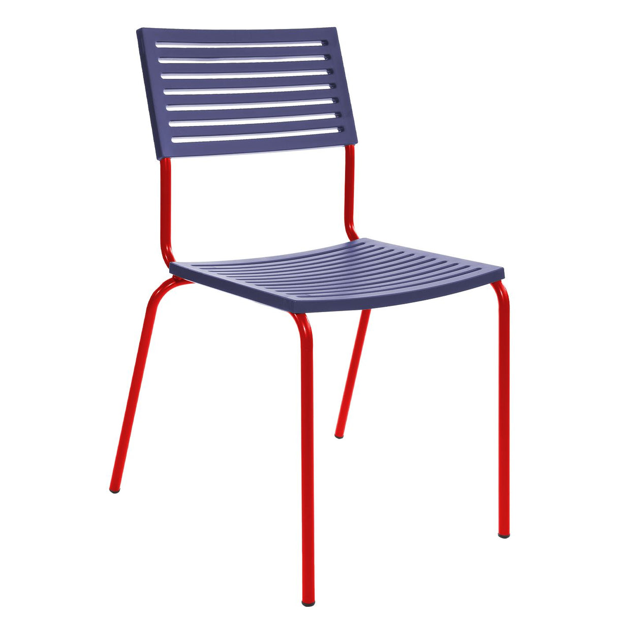 Schaffner Lamello Chaise empilable Rouge 30 Bleu 53