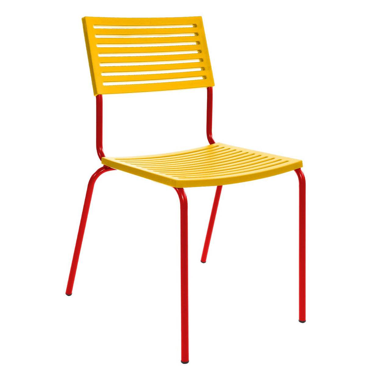 Schaffner Lamello Chaise empilable Rouge 30 Jaune 11