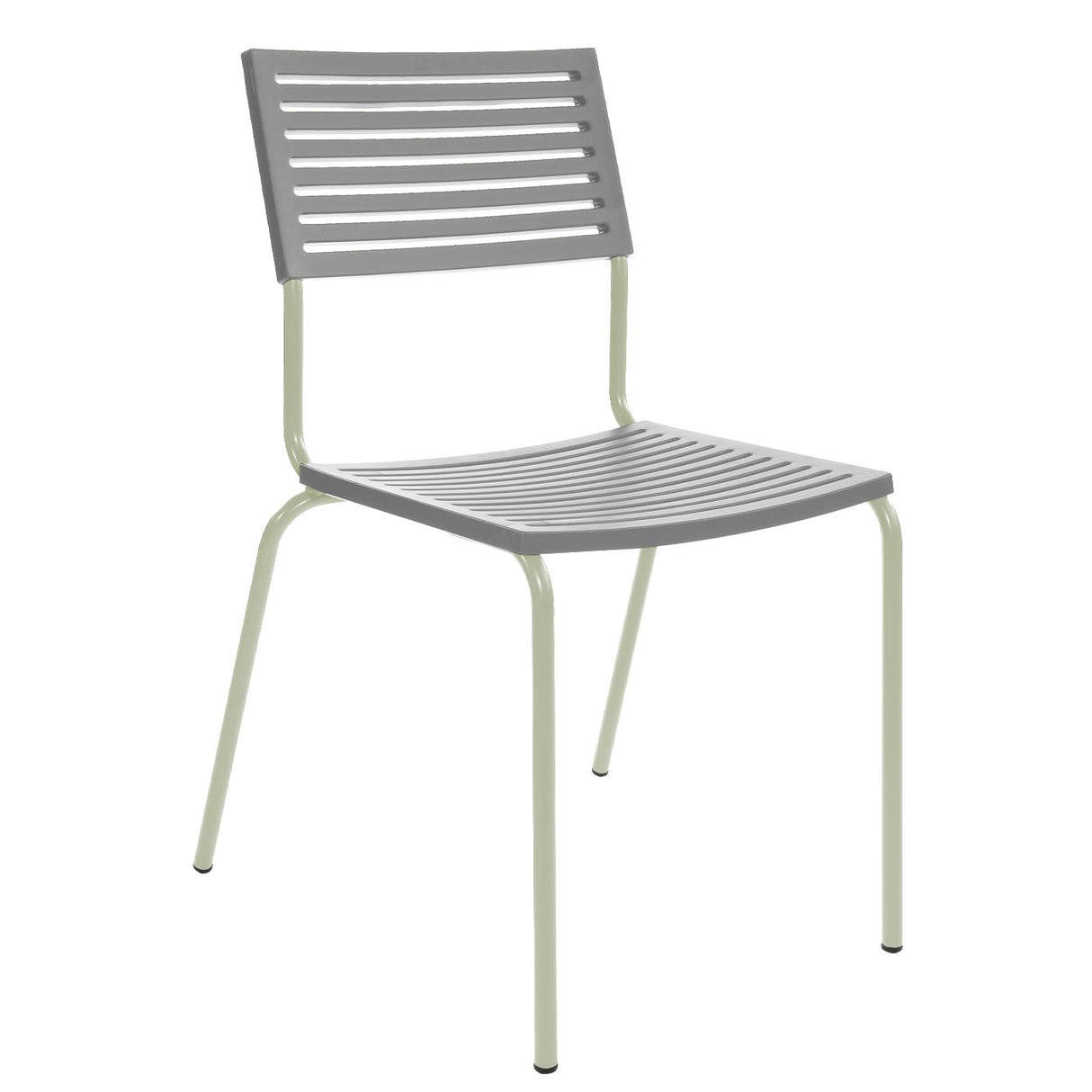 Schaffner Lamello Chaise empilable Vert Pastel 64 Gris Argent 78