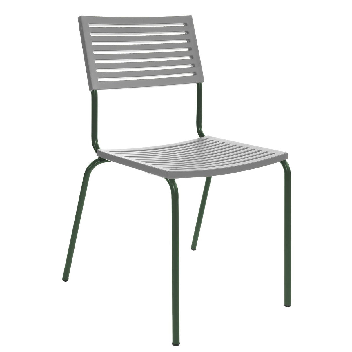 Schaffner Lamello Chaise empilable Vert Sapin 66 Gris Argent 78