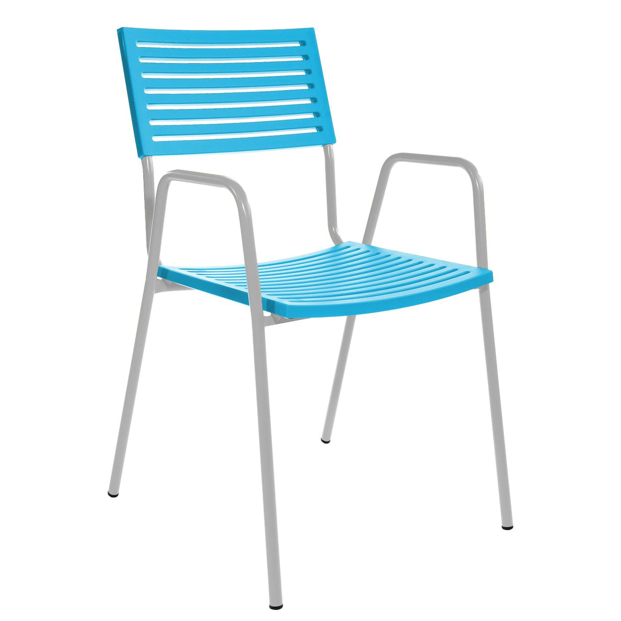 Schaffner Lamello Fauteuil repas Blanc 90 Turquoise 58