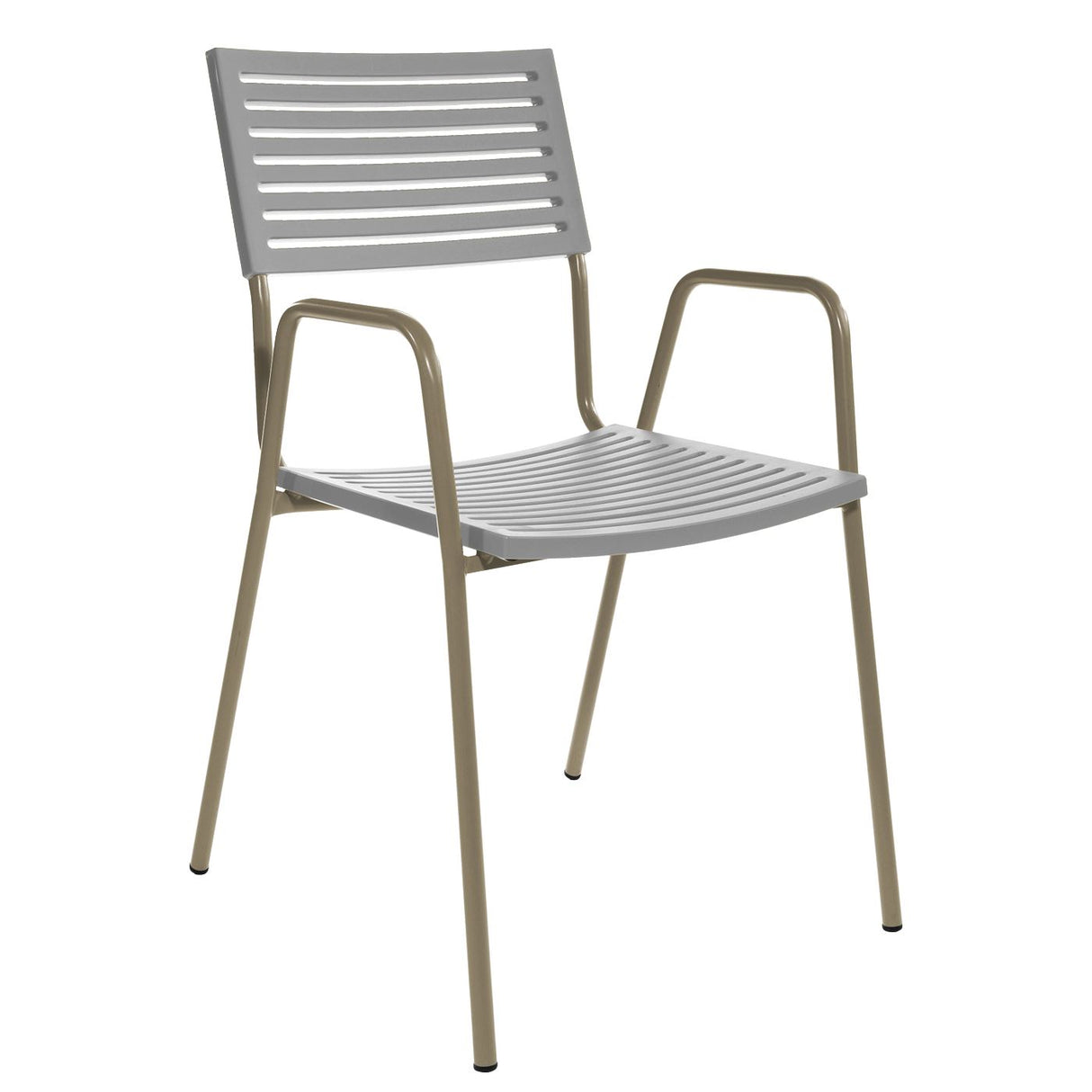 Schaffner Lamello Fauteuil repas Champagne 85 Gris Argent 78