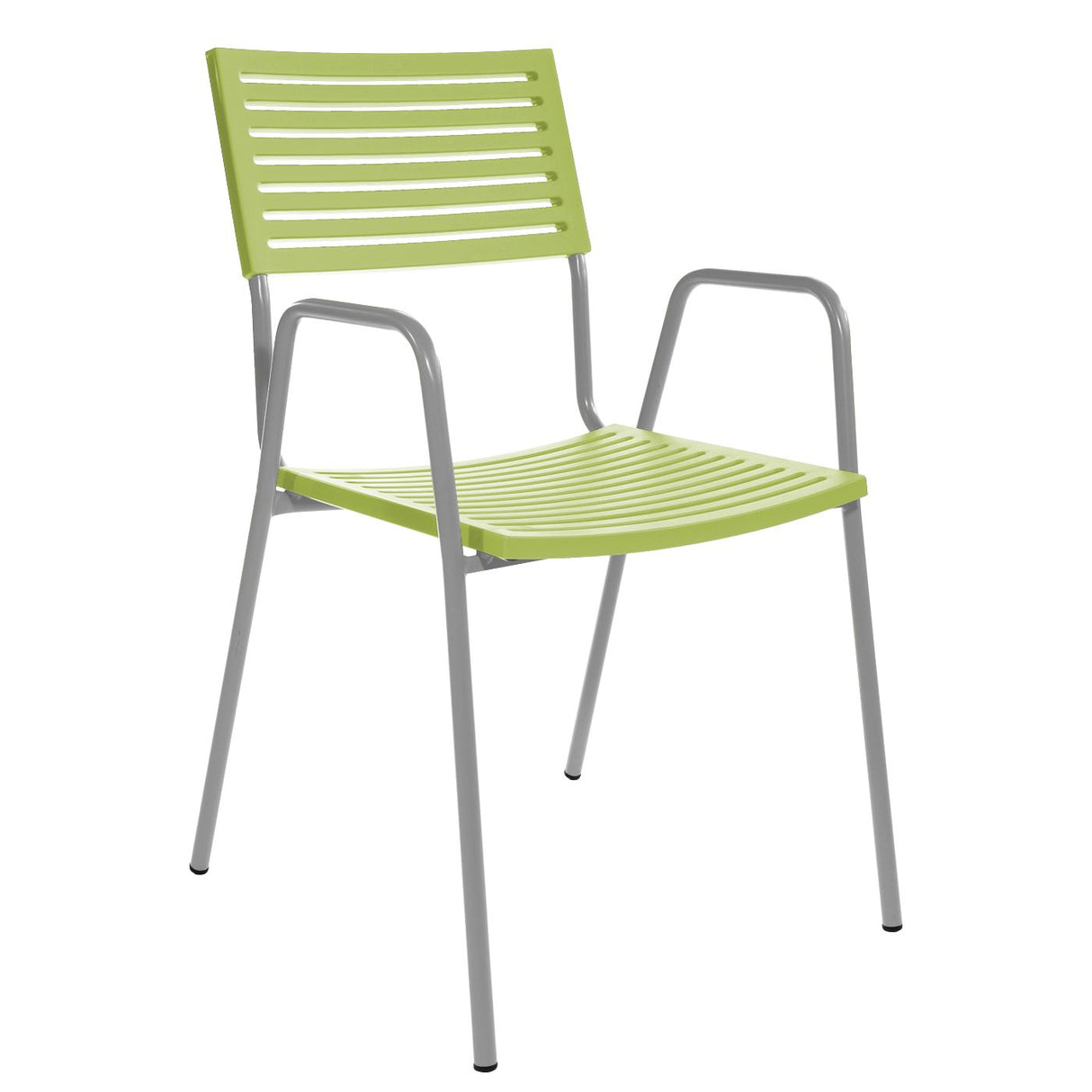 Schaffner Lamello Fauteuil repas Gris Argent 78 Vert Clair 63