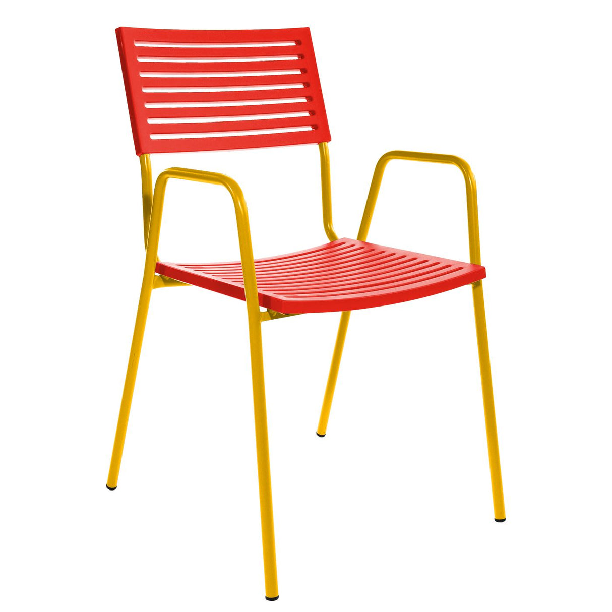 Schaffner Lamello Fauteuil repas Jaune 11 Rouge 30