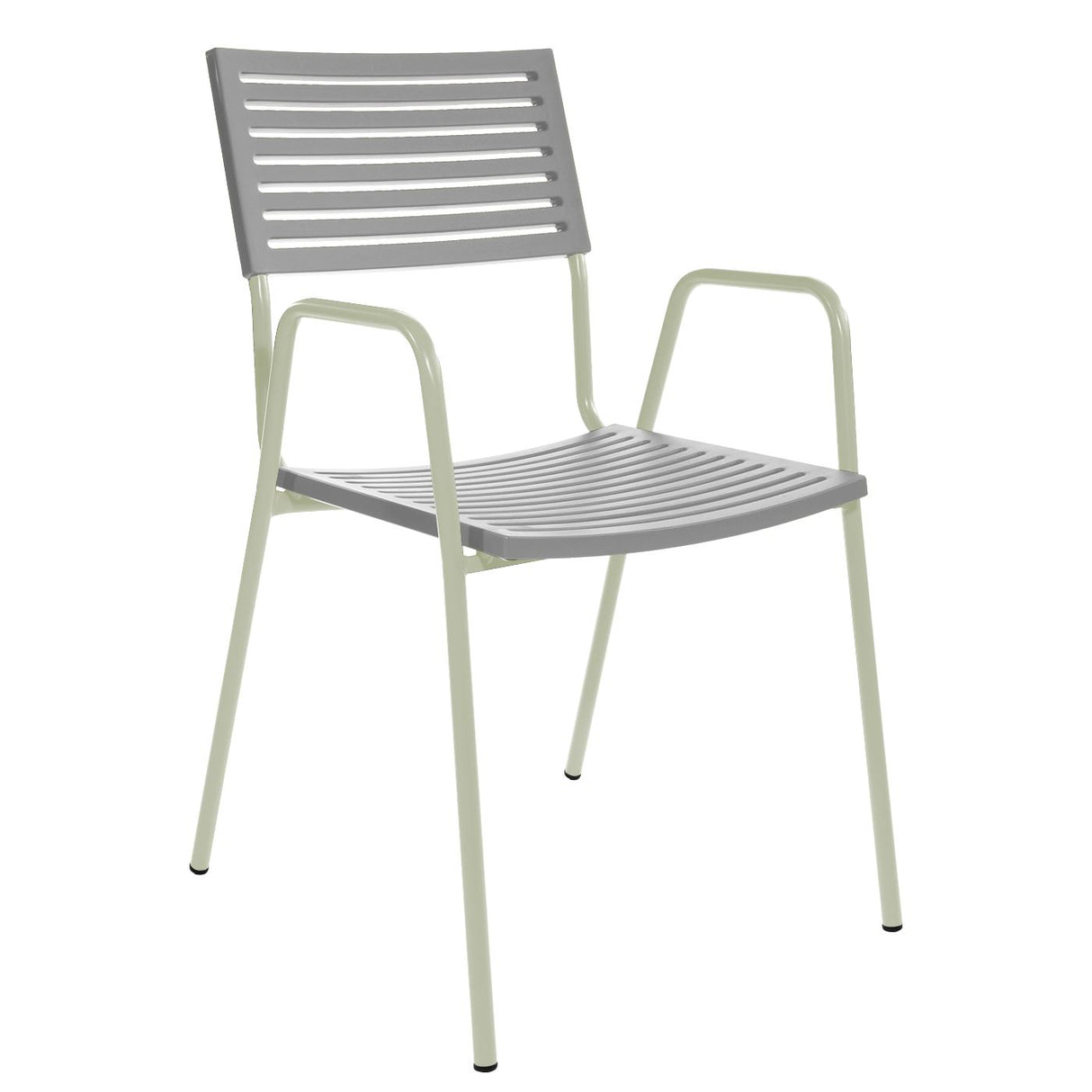 Schaffner Lamello Fauteuil repas Vert Pastel 64 Gris Argent 78