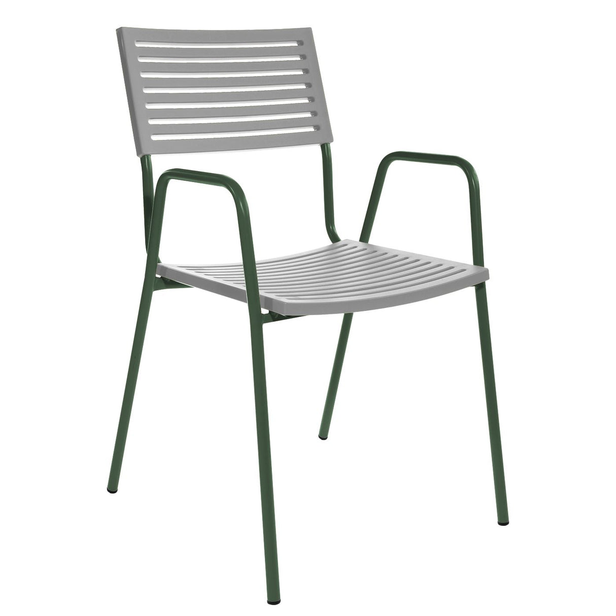 Schaffner Lamello Fauteuil repas Vert Sapin 66 Gris Argent 78