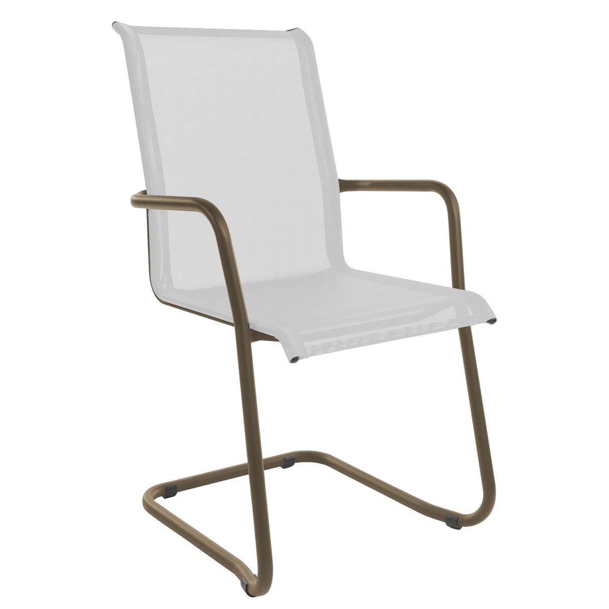 Schaffner Locarno Fauteuil Cantilever empilable Champagne 85 Blanc 90