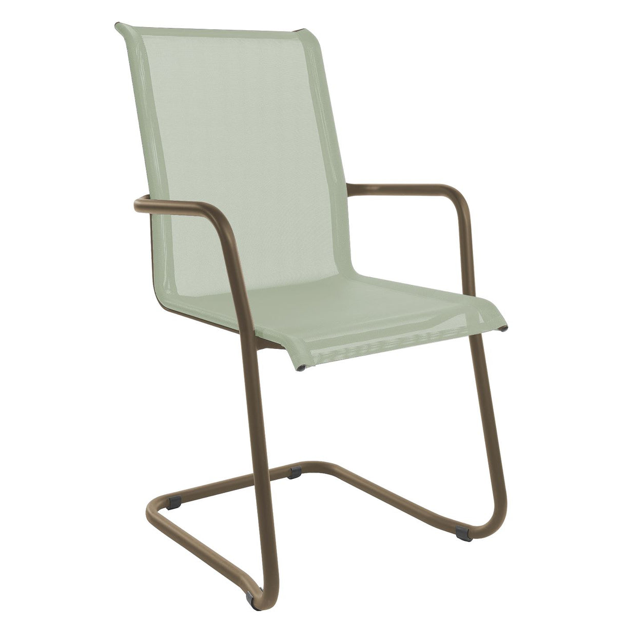 Schaffner Locarno Fauteuil Cantilever empilable Champagne 85 Vert Crème 26