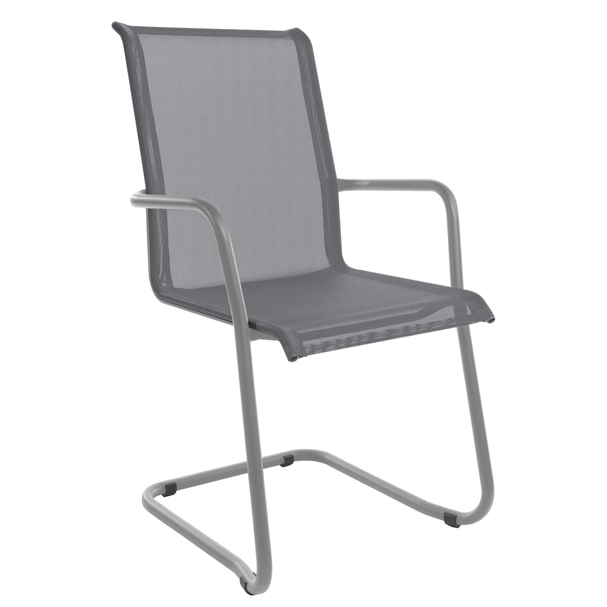 Schaffner Locarno Fauteuil Cantilever empilable Gris Argent 78 Gris 20