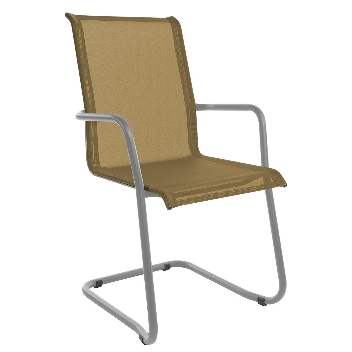 Schaffner Locarno Fauteuil Cantilever empilable Gris Argent 78 Sable 81