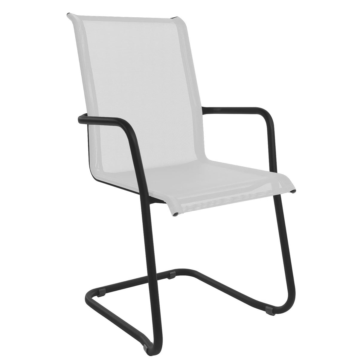 Schaffner Locarno Fauteuil Cantilever empilable Noir 91 Blanc 90