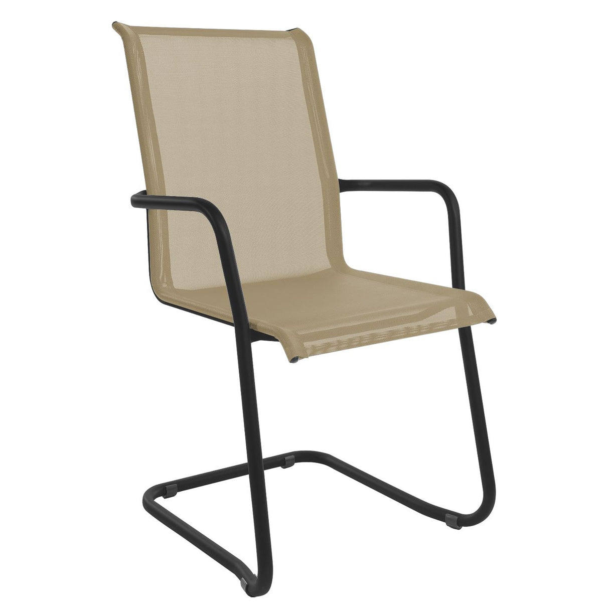 Schaffner Locarno Fauteuil Cantilever empilable Noir 91 Marron Crème 28