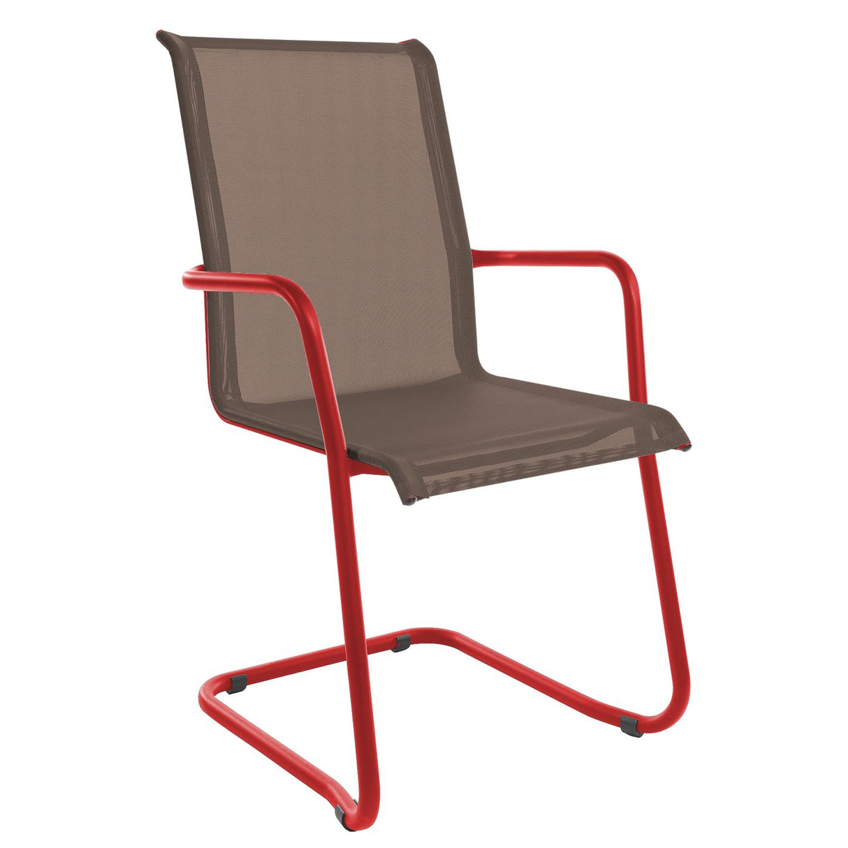 Schaffner Locarno Fauteuil Cantilever empilable Rouge 30 Marron 82