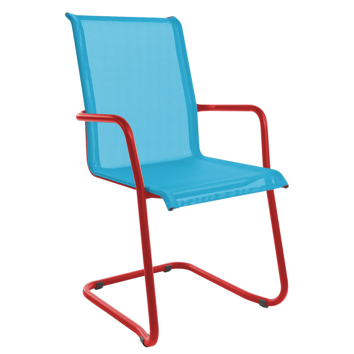 Schaffner Locarno Fauteuil Cantilever empilable Rouge 30 Turquoise 58