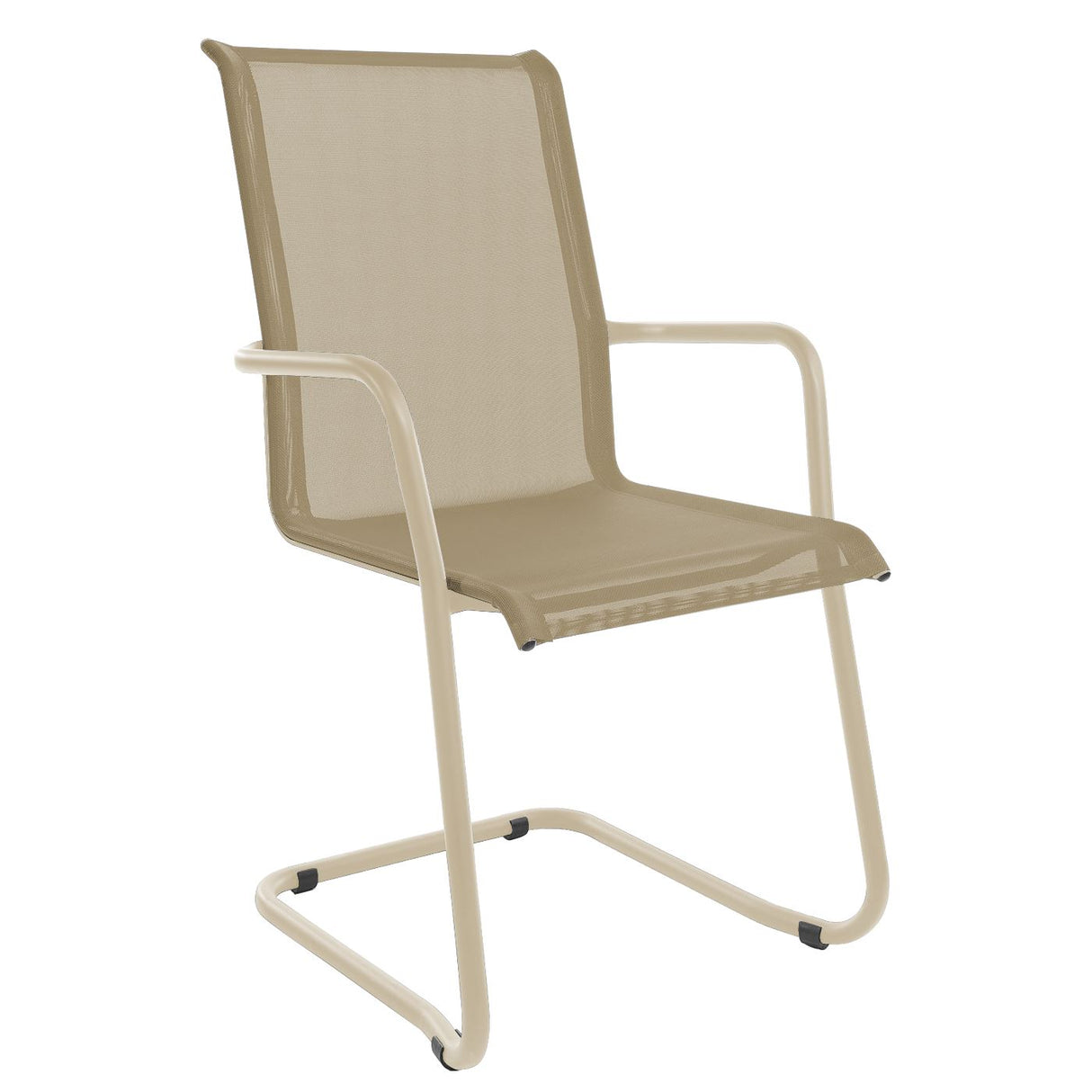 Schaffner Locarno Fauteuil Cantilever empilable Sable Pastel 15 Marron Crème 28