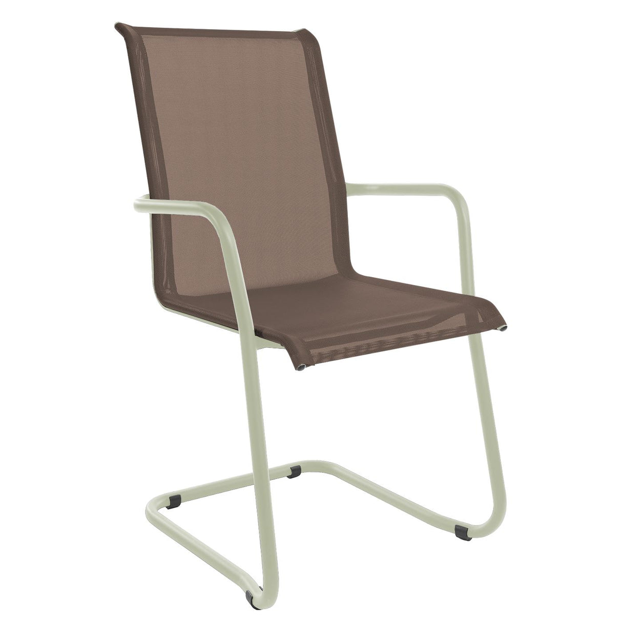 Schaffner Locarno Fauteuil Cantilever empilable Vert pastel 64 Marron 82