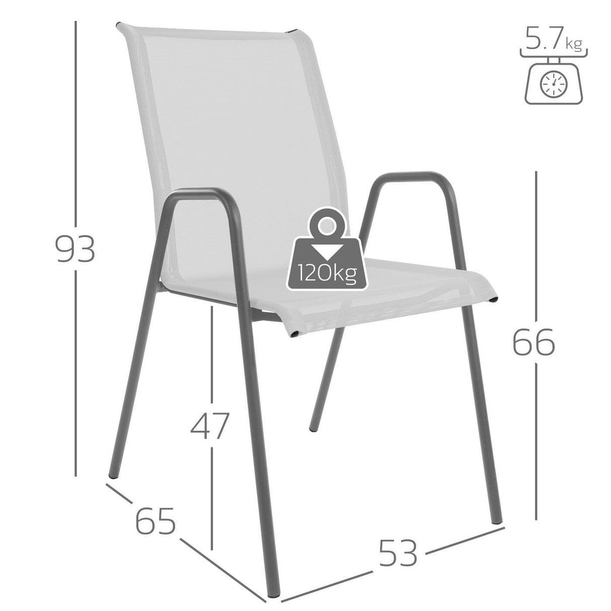 Schaffner Locarno Fauteuil repas empilable