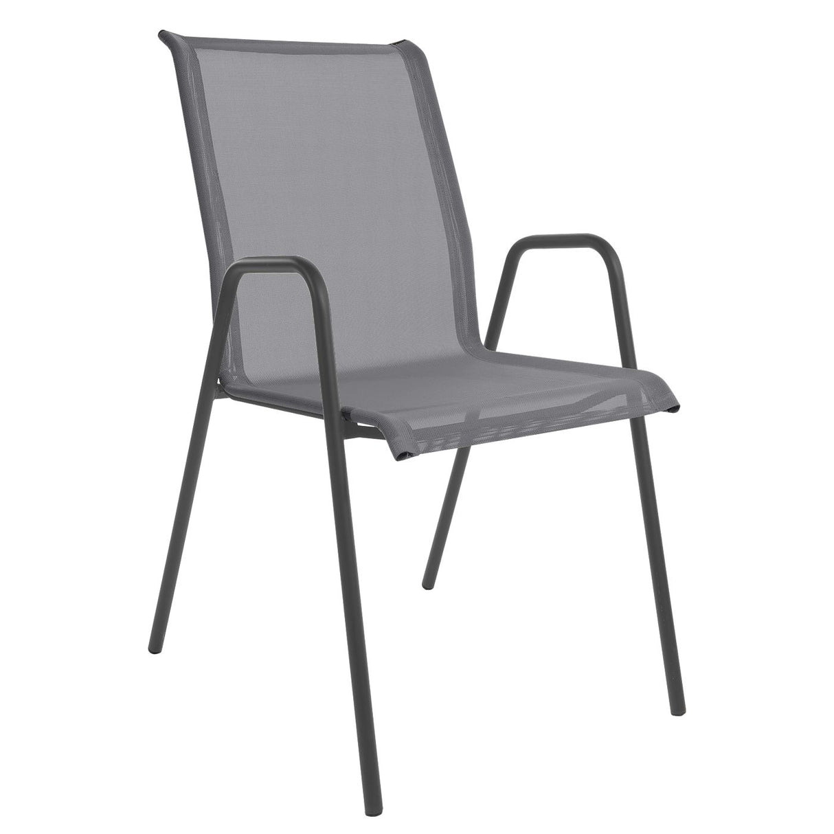 Schaffner Locarno Fauteuil repas empilable Anthracite 77 Gris 20