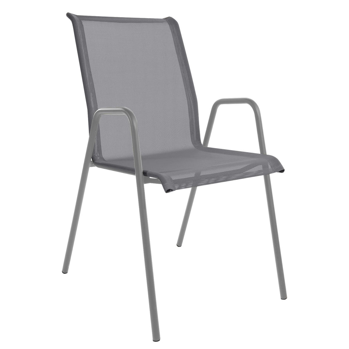 Schaffner Locarno Fauteuil repas empilable Gris Argent 78 Gris 20