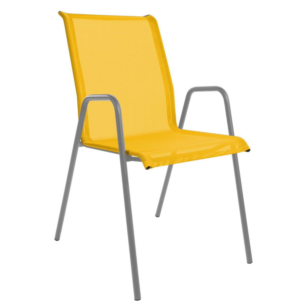 Schaffner Locarno Fauteuil repas empilable Gris Argent 78 Jaune 11