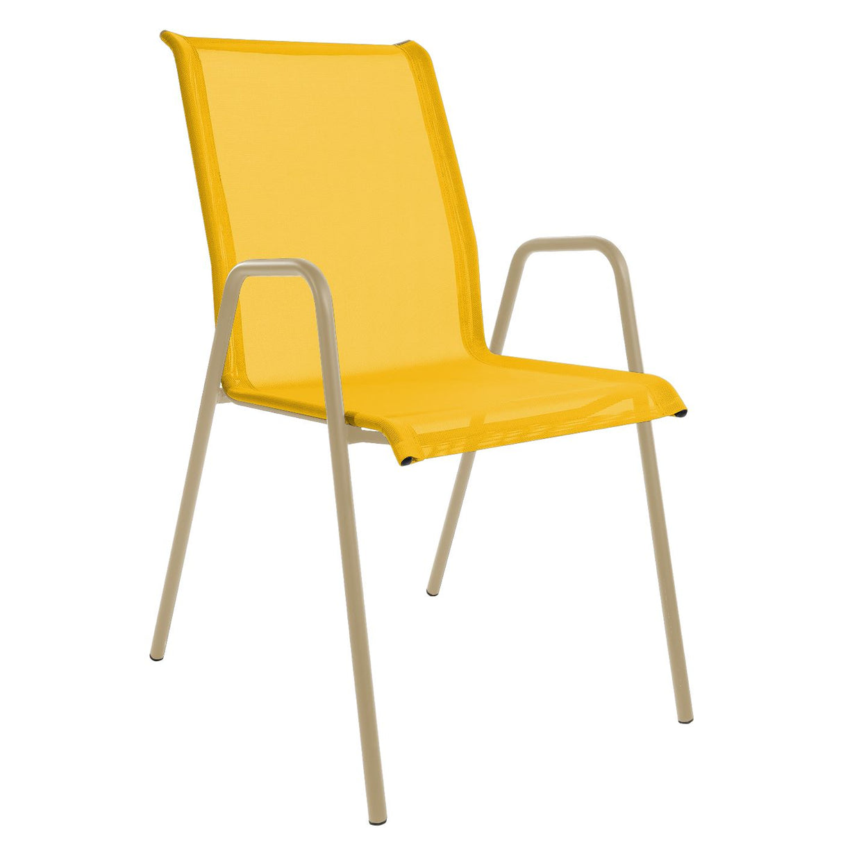 Schaffner Locarno Fauteuil repas empilable Marron Pastel 83 Jaune 11
