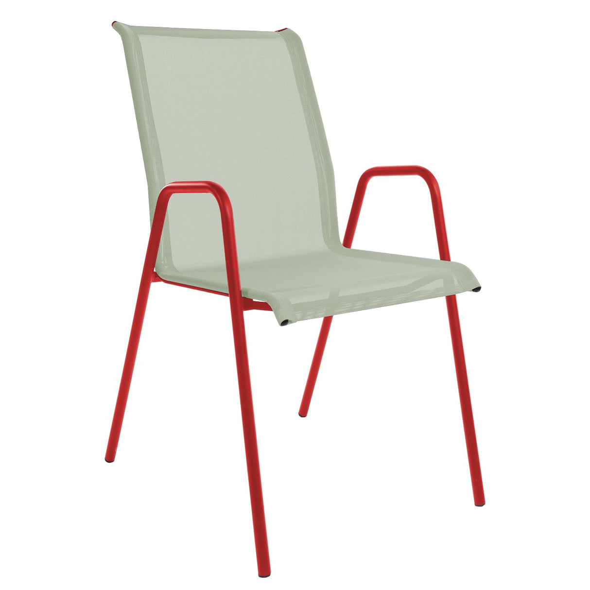 Schaffner Locarno Fauteuil repas empilable Rouge 30 Vert Crème 26