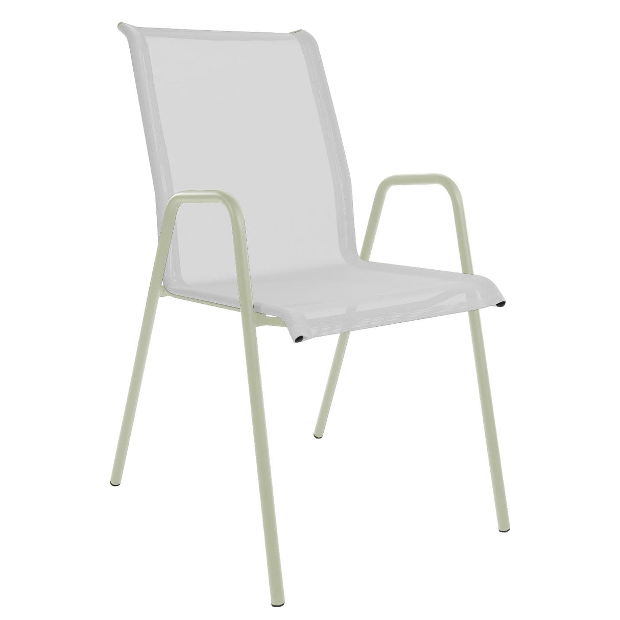 Schaffner Locarno Fauteuil repas empilable Vert pastel 64 Blanc 90