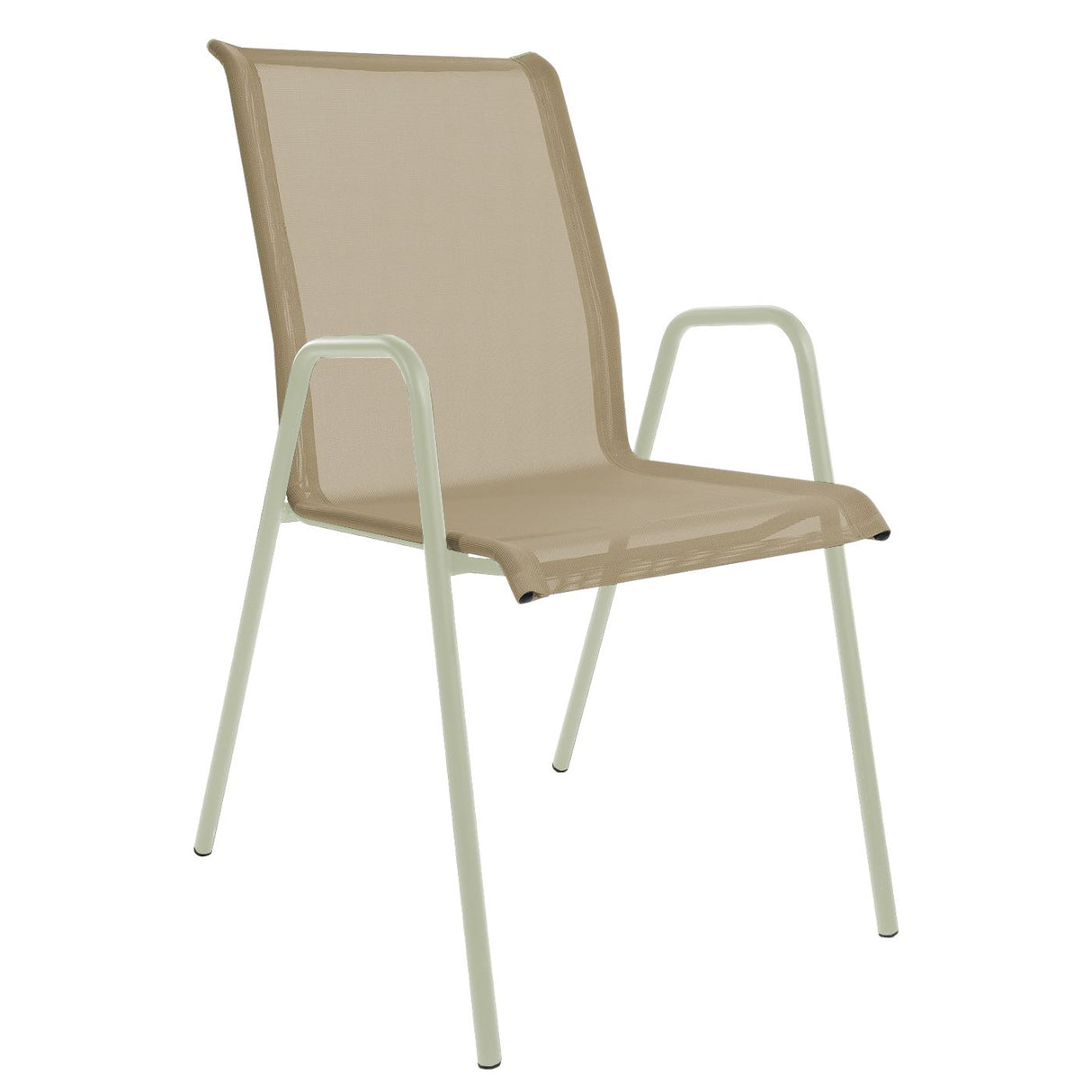 Schaffner Locarno Fauteuil repas empilable Vert pastel 64 Marron Crème 28