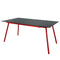 Schaffner Locarno table repas 160x90cm Rouge 30 Graphite 73 