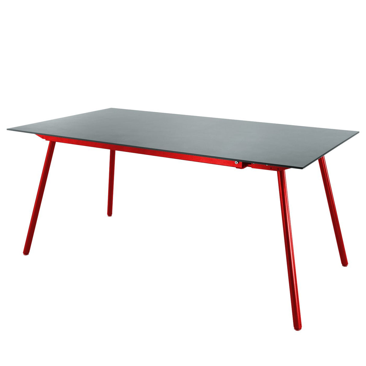 Schaffner Locarno table repas 160x90cm Rouge 30 Gris Argent 78