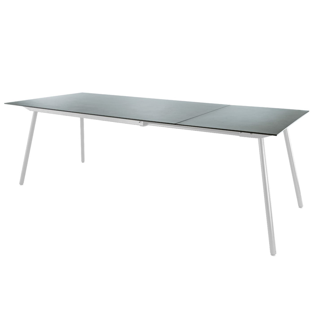 Schaffner Locarno table repas extensible 160/220x90cm Blanc 90 Gris Argent 78