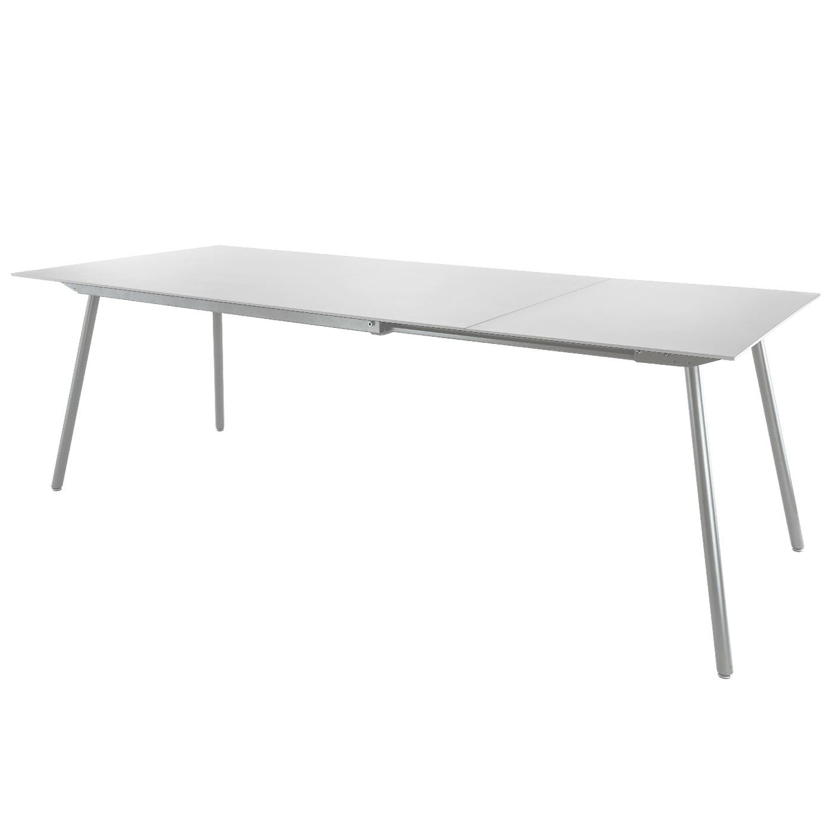Schaffner Locarno table repas extensible 160/220x90cm Gris argent 78 Blanc 90