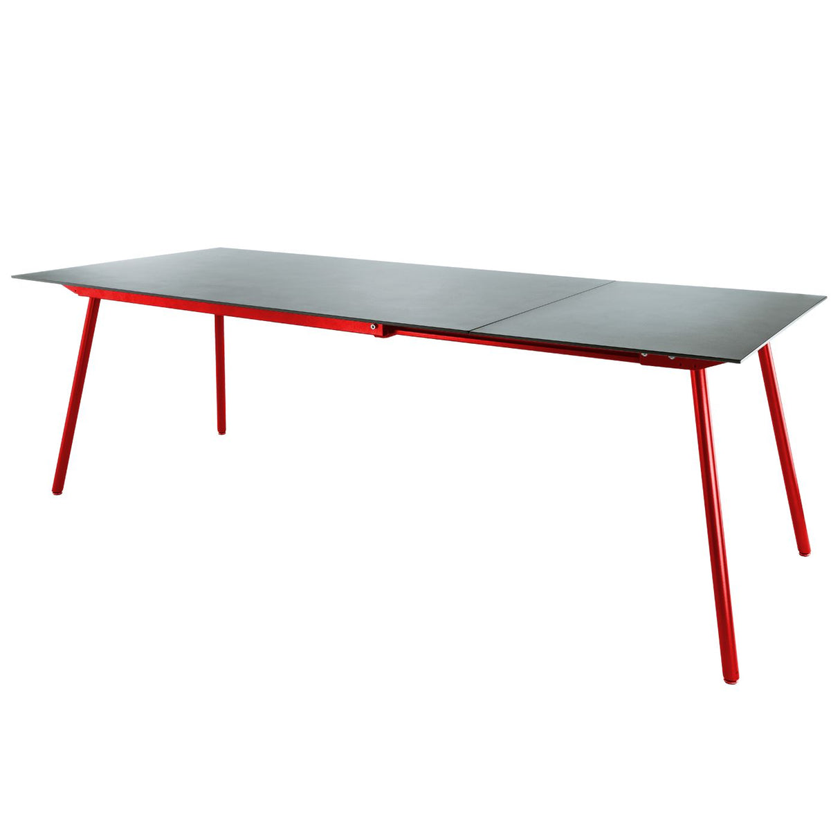 Schaffner Locarno table repas extensible 160/220x90cm Rouge 30 Gris Argent 78