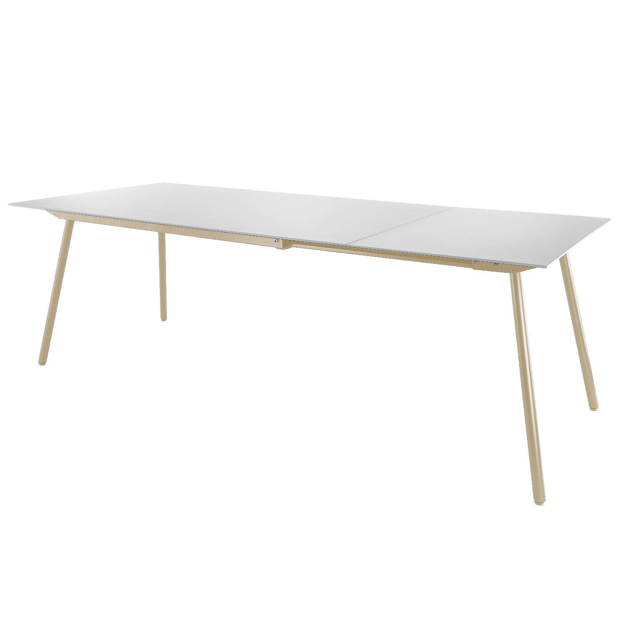 Schaffner Locarno table repas extensible 160/220x90cm Sable Pastel 15 Blanc 90