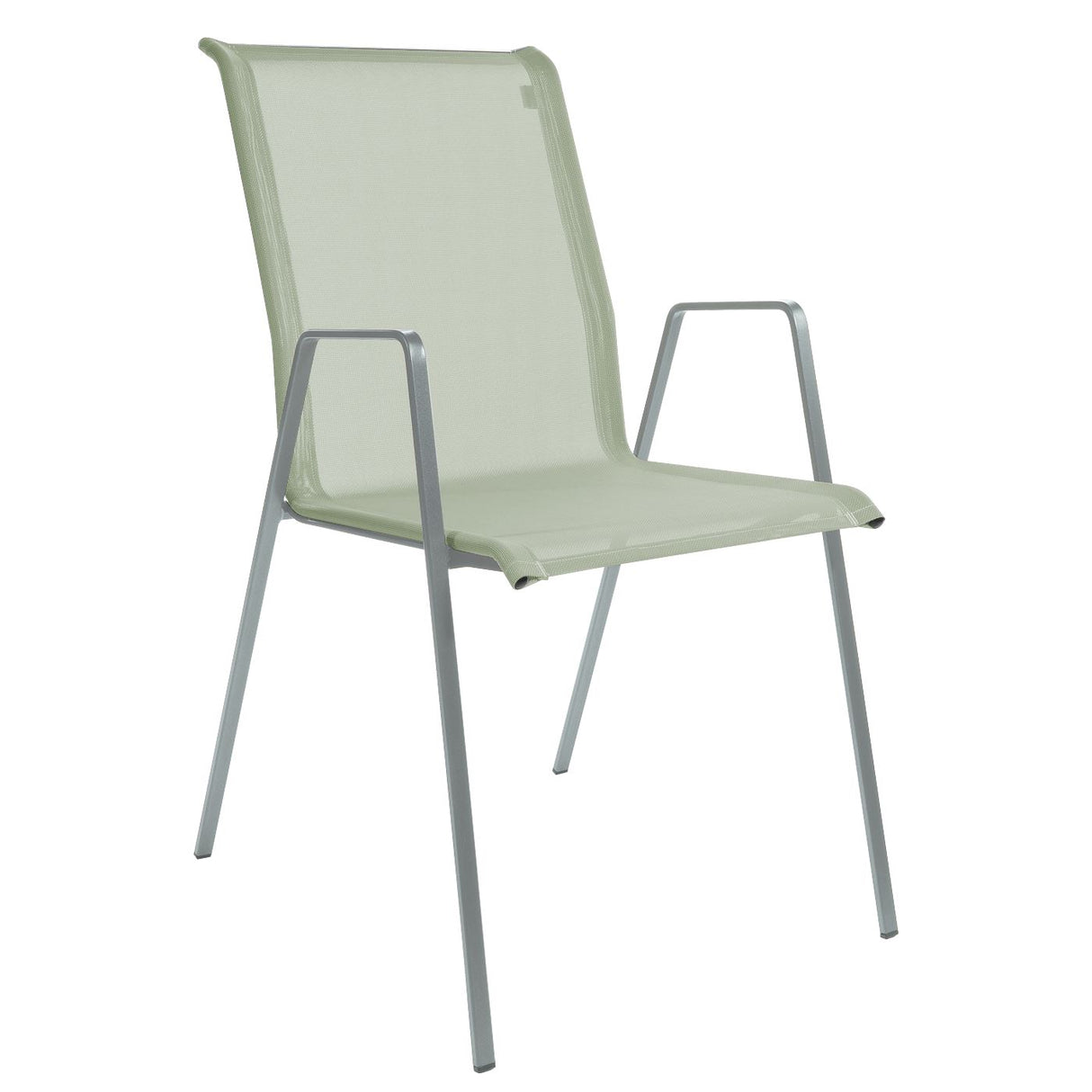 Schaffner Luzern Fauteuil repas empilable Gris Argent 78 Vert Crème 26