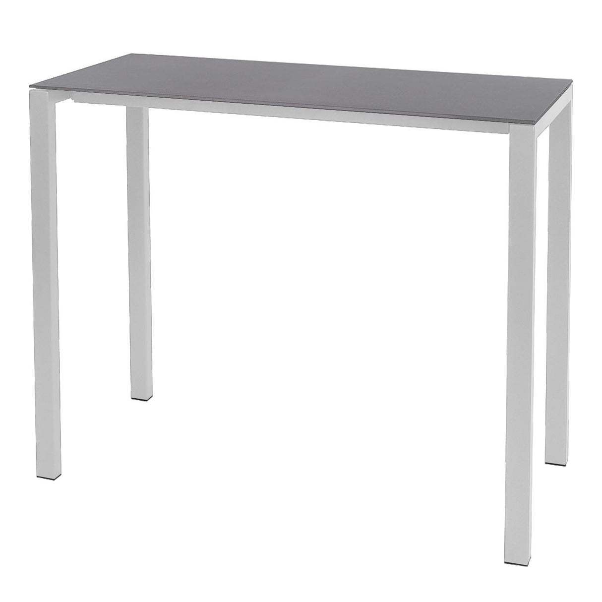 Schaffner Luzern table haute 140x60cm Blanc 90 Gris Argent 78