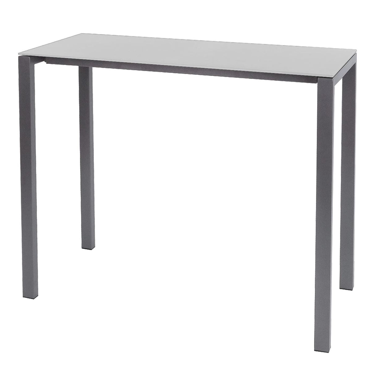 Schaffner Luzern table haute 140x60cm Graphite 73 Blanc 90