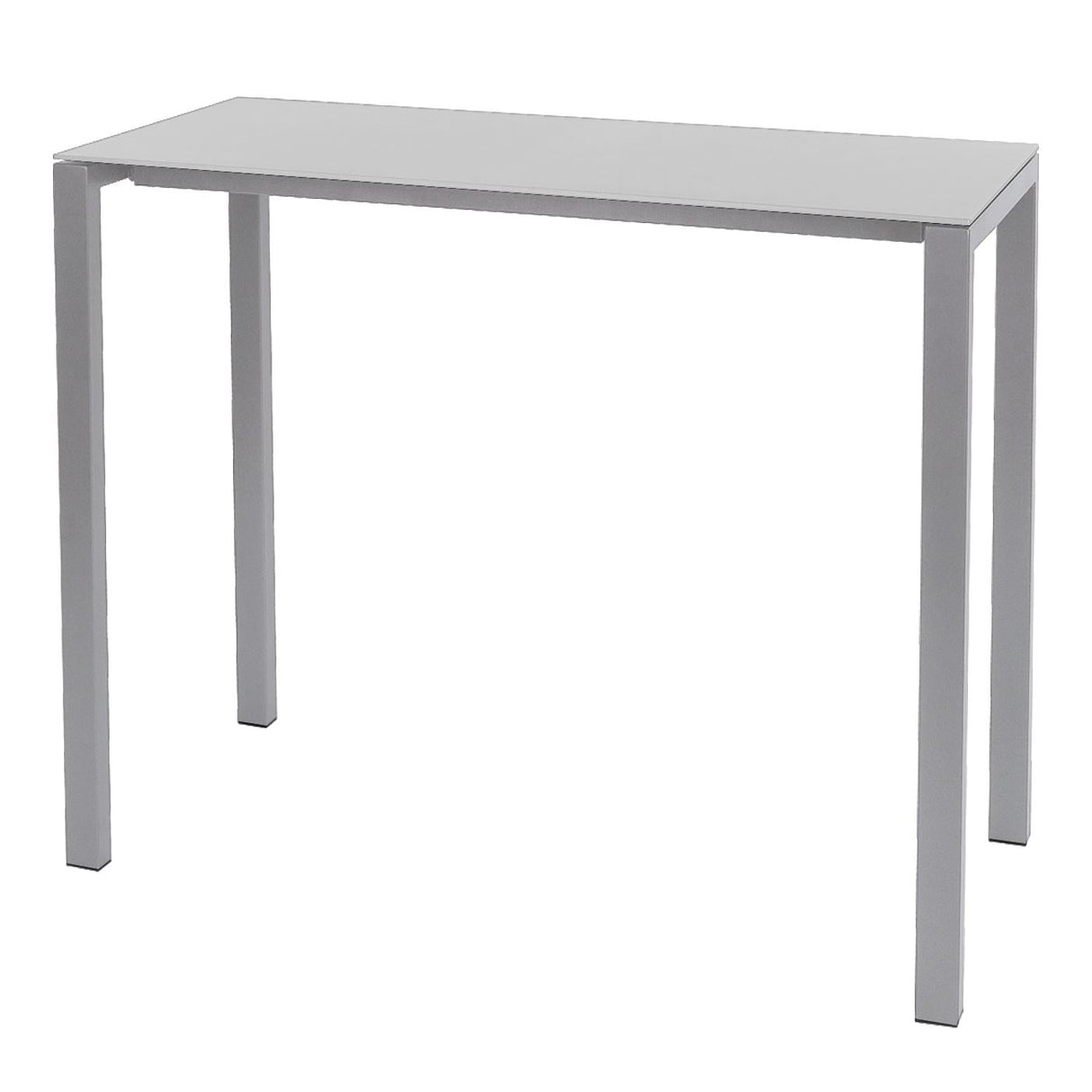 Schaffner Luzern table haute 140x60cm Gris argent 78 Blanc 90